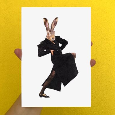 my name is hare collage art print