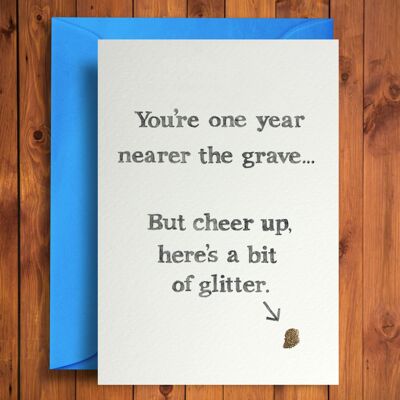 Glitter - Divertente biglietto di auguri di compleanno