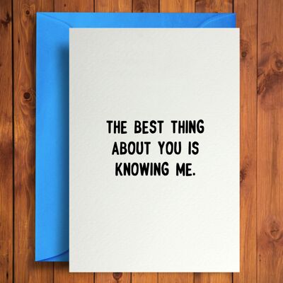 Knowing me - Funny Birthday Card