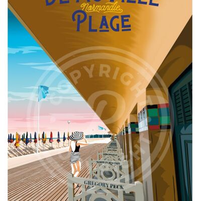 POSTER DELLA CITTÀ DI DEAUVILLE - 50X70 CM