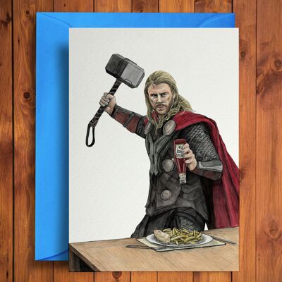 Thor Ketchup - Funny Birthday Card