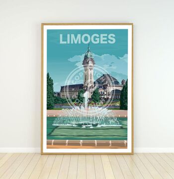Affiche de la ville de limoges - 30x40 cm 2