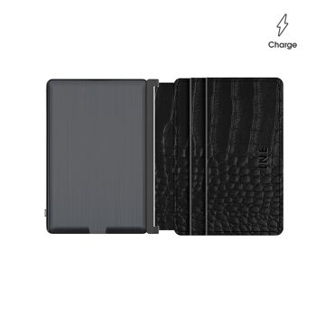 Iné Recycled Leather - The wallet Black Meteor 9