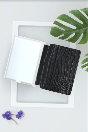 Iné Recycled Leather - The wallet Black Meteor 8