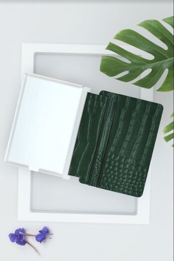 💰 Porte cartes & Chargeur -Iné cuir recyclé - The wallet Green Forest 💰 14