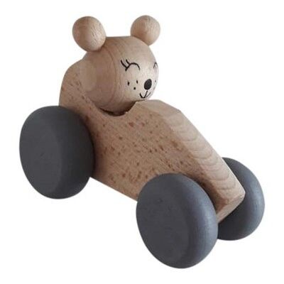 Wooden Bear in car natural