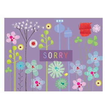 TW511 Mini carte désolé florale 1