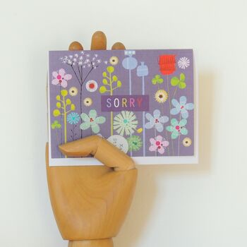 TW511 Mini carte désolé florale 2
