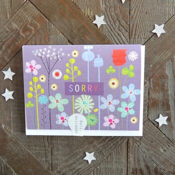 TW511 Mini carte désolé florale 3