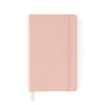 Cahier avec caoutchouc. Rose. Rayures 2