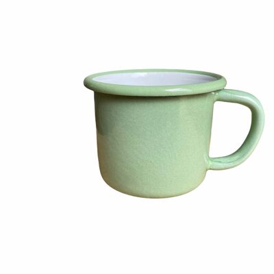 Mug émail vert pastel