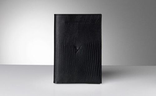 Xxxv - porteffeuille grand/large wallet - black vaux croco
