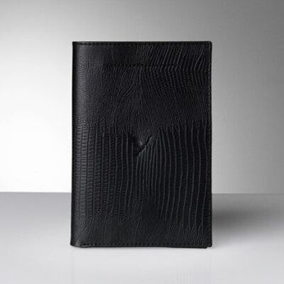 Xxxv - porteffeuille grand/large wallet - black vaux croco