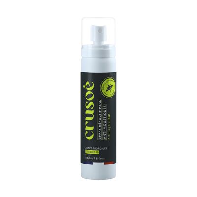 Spray per la pelle repellente per zanzare biologico Crusoé