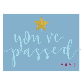 KBW39 Mini You've Passed Card avec feuille d'or 1