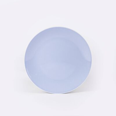 Assiette plate ronde 25cm bleu pastel