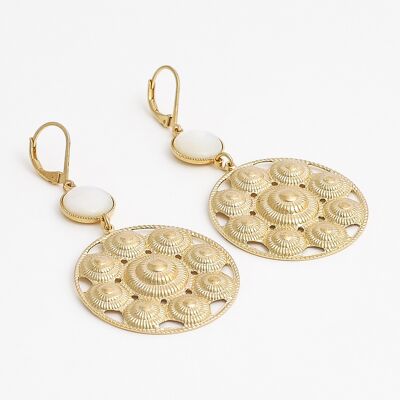 mother-of-pearl Cupid earrings