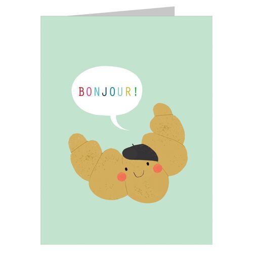 SM04 Mini Croissant Greetings Card