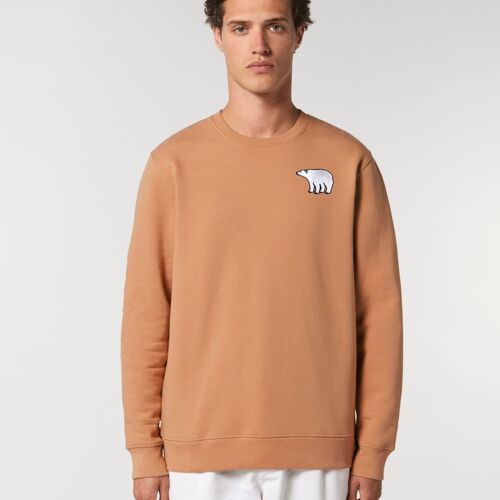 polar bear organic cotton sweatshirt – adults - Mushroom