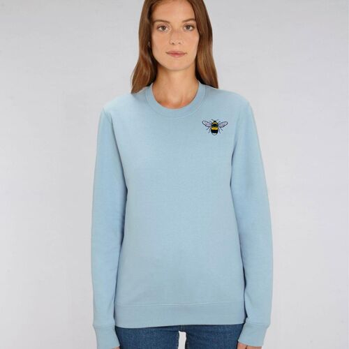 bee adults organic cotton sweatshirt - Pale blue