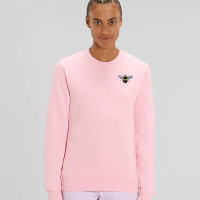 bee adults organic cotton sweatshirt - Pale pink
