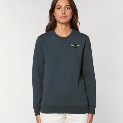 bee adults organic cotton sweatshirt - Ink grey