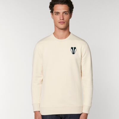 badger adults organic cotton sweatshirt - Natural