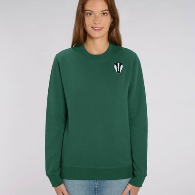 badger adults organic cotton sweatshirt - Bottle green