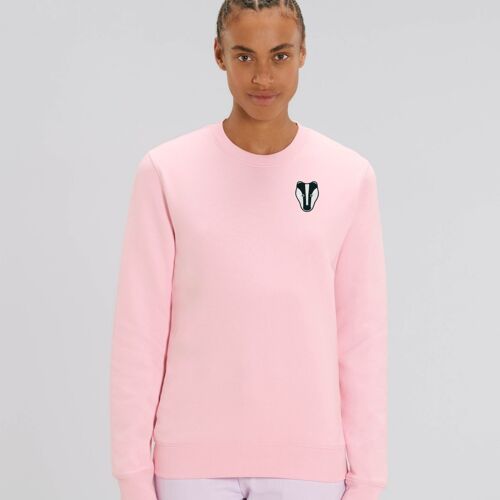 badger adults organic cotton sweatshirt - Pale pink