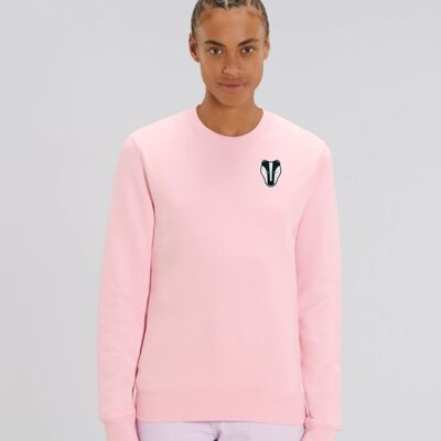 badger adults organic cotton sweatshirt - Pale pink