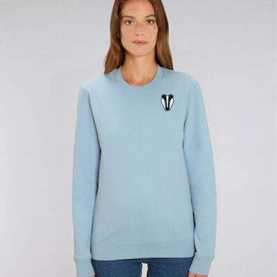 badger adults organic cotton sweatshirt - Pale blue