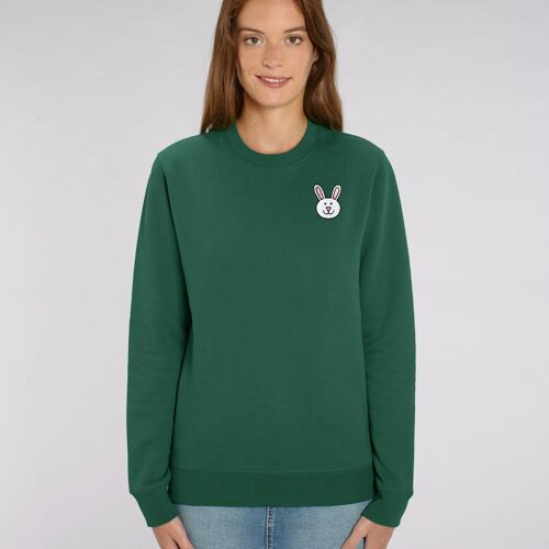 bunny adults organic cotton sweatshirt - Bottle green