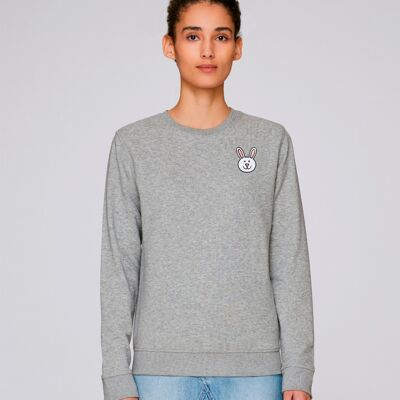 bunny adults organic cotton sweatshirt - Grey marl