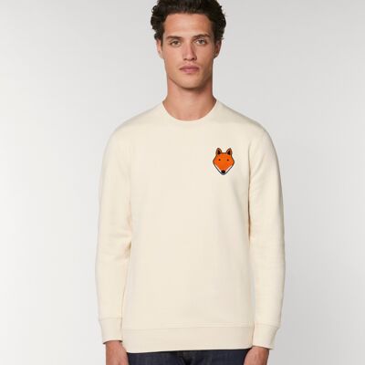 fox adults organic cotton sweatshirt - Natural