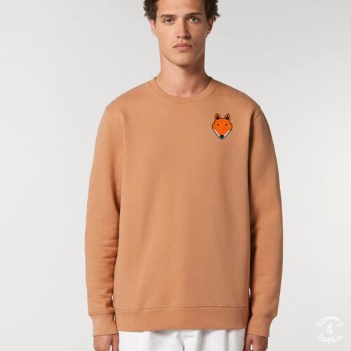 fox adults organic cotton sweatshirt - Mushroom