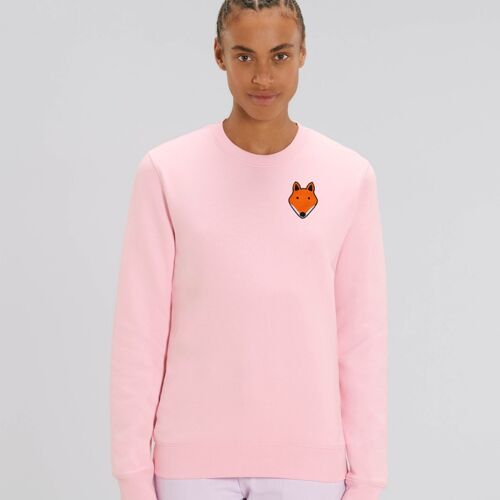 fox adults organic cotton sweatshirt - Pale pink