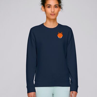 fox adults organic cotton sweatshirt - Navy