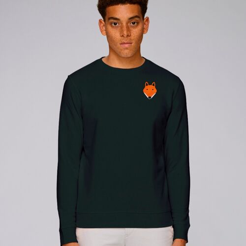 fox adults organic cotton sweatshirt - Black