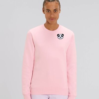 panda adults organic cotton sweatshirt - Pale pink