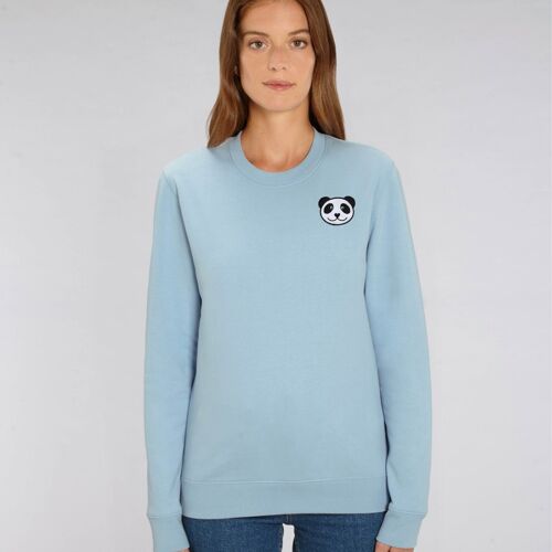 panda adults organic cotton sweatshirt - Pale blue