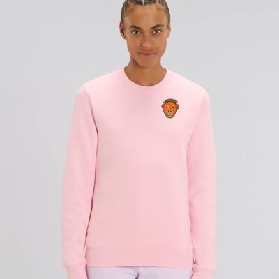 orangutan adults organic cotton sweatshirt - Pale pink