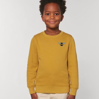 bee kids organic cotton sweatshirt - Ochre