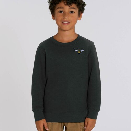 bee kids organic cotton sweatshirt - Black