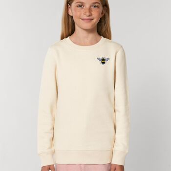 Sweat coton bio enfant abeille - Gris chiné 6