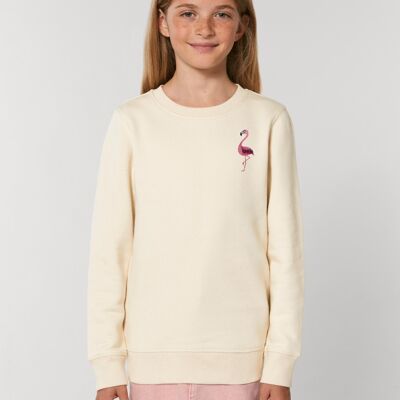 flamingo kids organic cotton sweatshirt - Natural