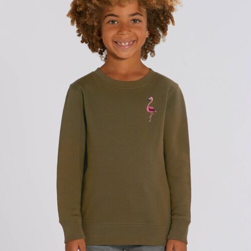 flamingo kids organic cotton sweatshirt - Khaki