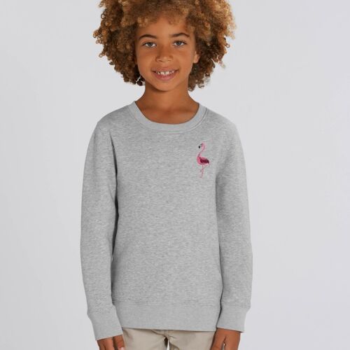 flamingo kids organic cotton sweatshirt - Grey marl