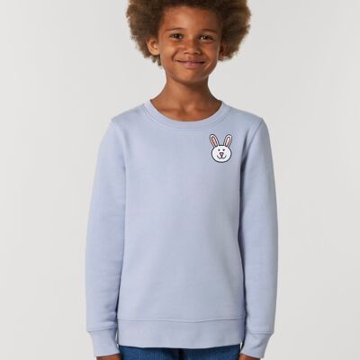 bunny kids organic cotton sweatshirt - Serene blue
