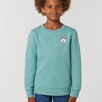 Sweat enfant lapin en coton bio - Pétale lilas 4