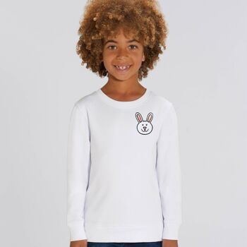 Sweat enfant lapin en coton bio - Pétale lilas 9